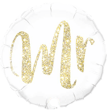 Mr Glitter Round Foil Balloons sold by RQC Supply Canada located in Woodstock, Ontario Canada