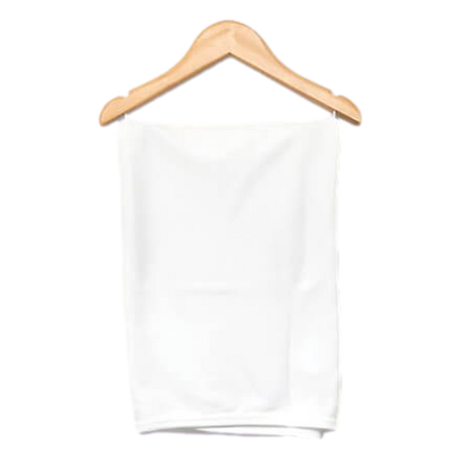 4412: Baby Receiving Blanket – White – 100% Polyester - Laughing Giraffe
