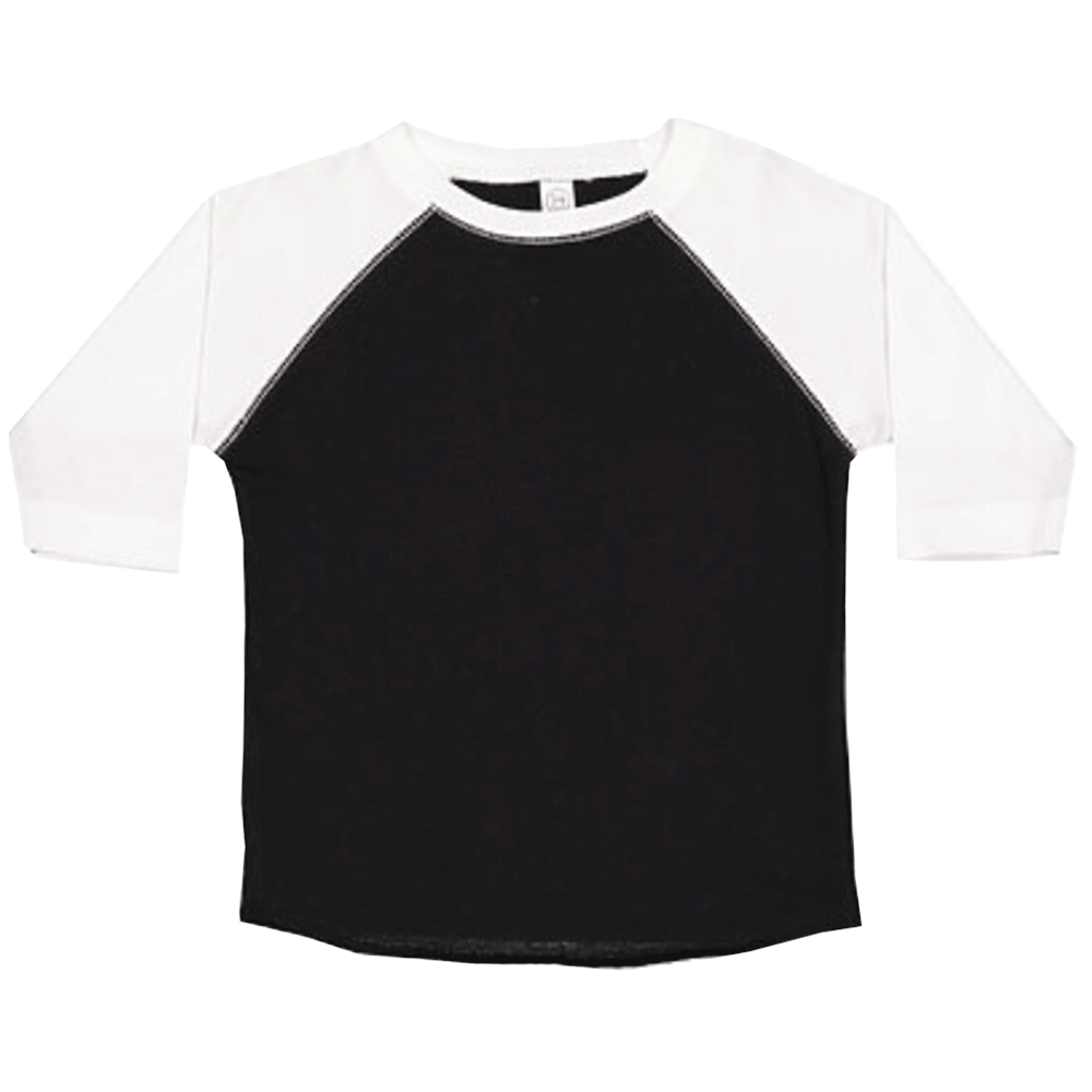 Cricut Blank Raglan Unisex Youth T-Shirt in Black/White